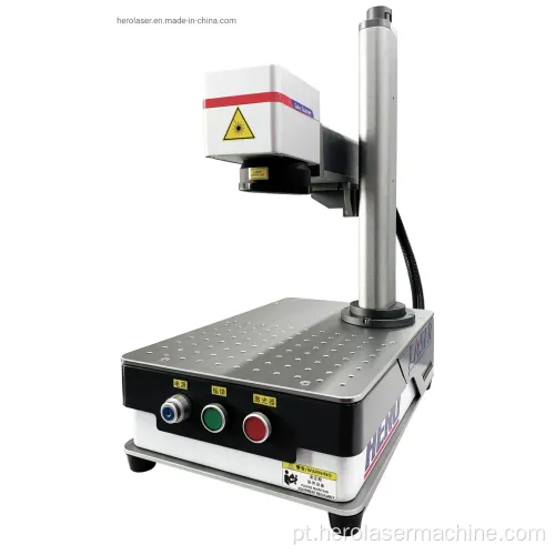 Máquina de marcação a laser de fibra de mesa com cobertura de segurança